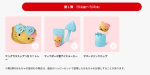 マクドナルドのハッピーセット 日焼けキティちゃん